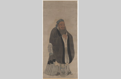孔子像轴